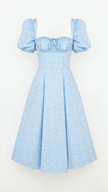 Midi Dress | Elegant Square Neckline with Flattering Silhouette 11
