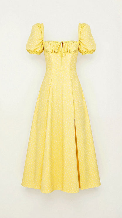 Midi Dress | Elegant Square Neckline with Flattering Silhouette 9