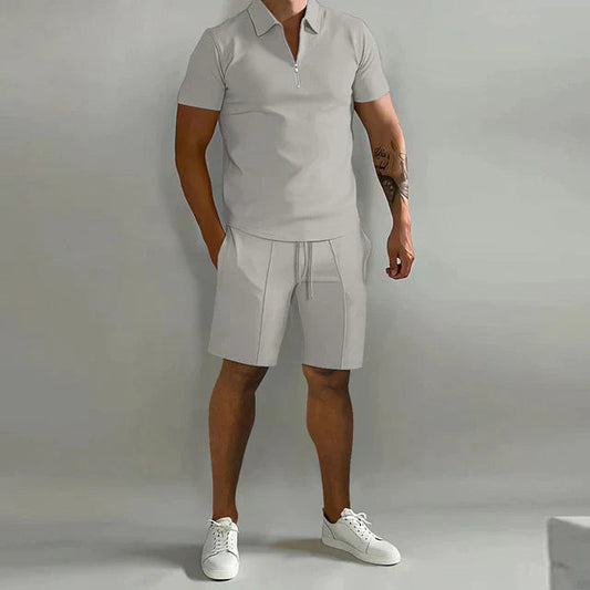Milan Summer Polo Set | Stylish Zip Polo & Comfortable Shorts 0