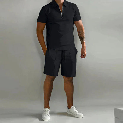 Milan Summer Polo Set | Stylish Zip Polo & Comfortable Shorts 2