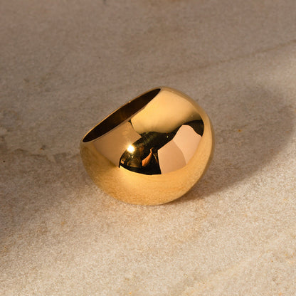 Minimalist Gold Ring | Ethically Sourced Stainless Steel-Plated 18k Gold 4