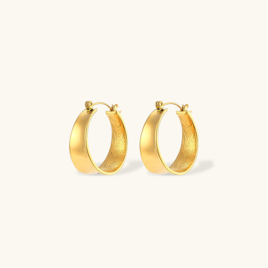 Minimalist Hoop Earrings | 18k Gold-Plated Stainless Steel Design 0