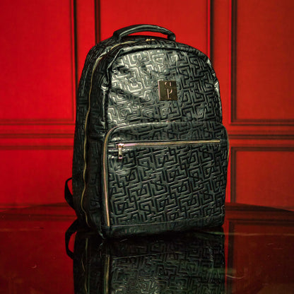 Ensemble de 3 sacs en cuir monogrammé (Sac à dos Signature, sac de tous les jours et sac de voyage)