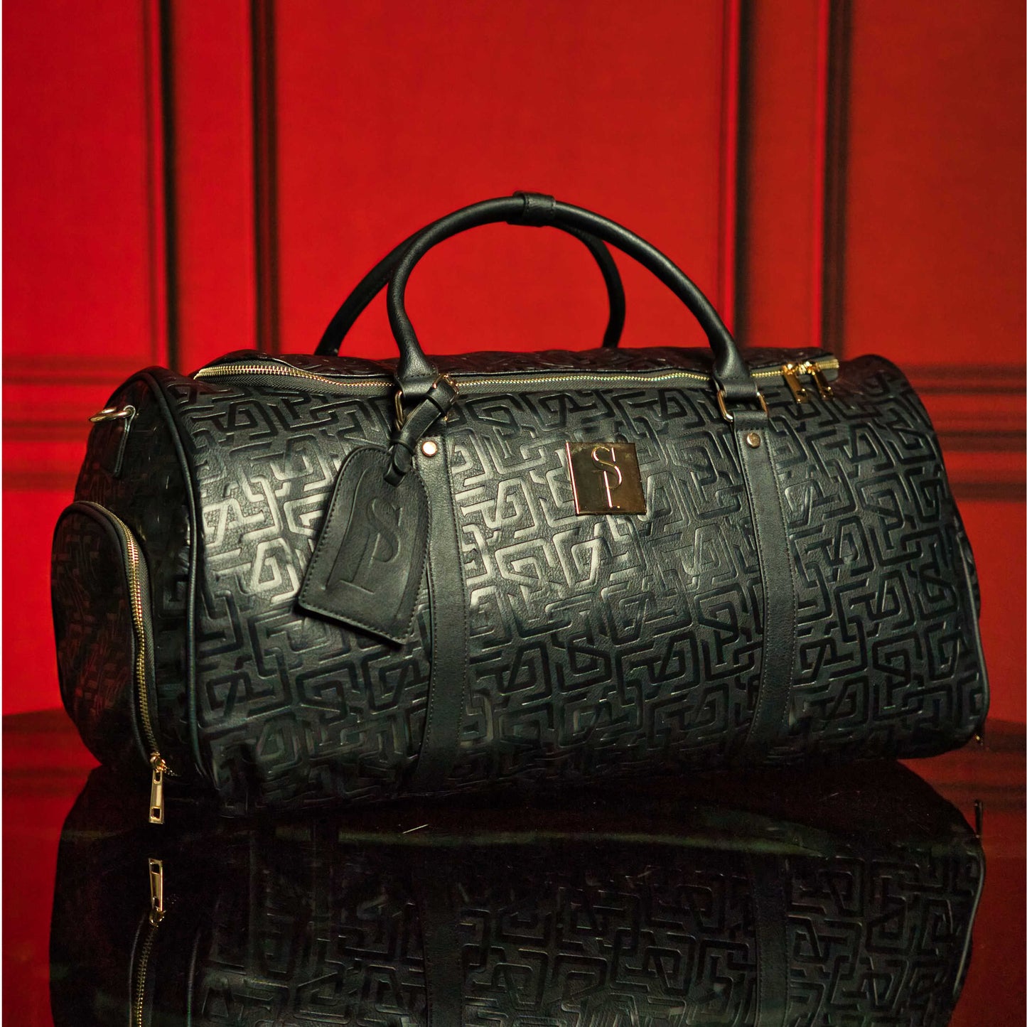 Ensemble de 3 sacs en cuir monogrammé (Sac à dos Signature, sac de tous les jours et sac de voyage)