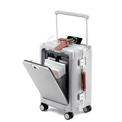Multi-Function Carry-On Suitcase | Front Opening Design with TSA Lock and USB Charging 1