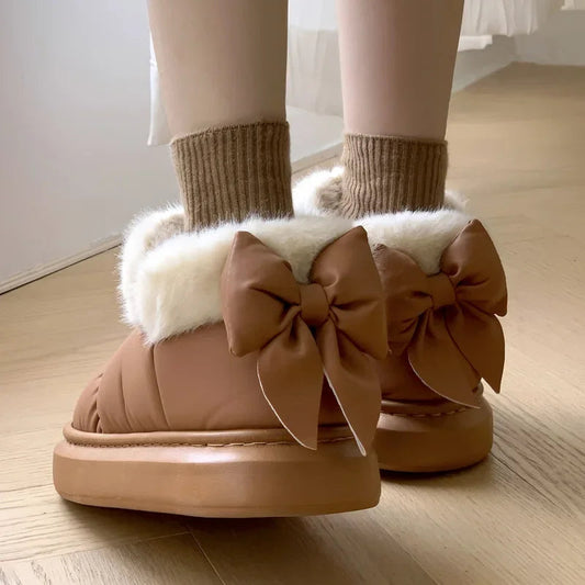 NATALIE | Bowed Puffer Winter Shoes 0