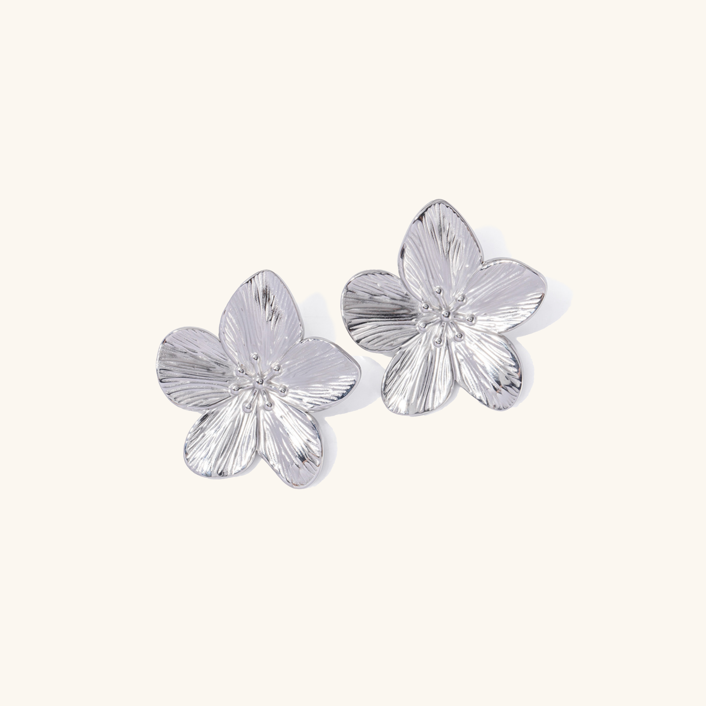 Nature-Inspired Gold Earrings | 18k Gold-Plated Floral Design 2