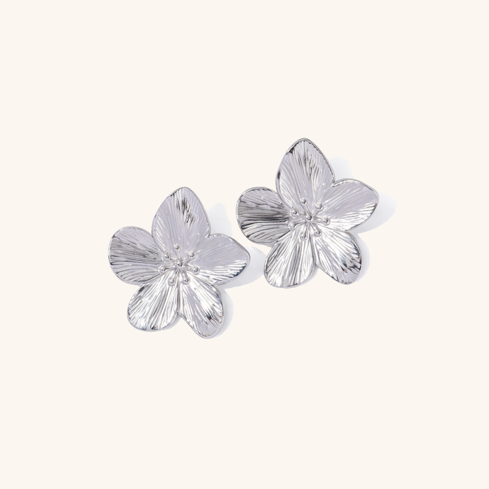 Nature-Inspired Gold Earrings | 18k Gold-Plated Floral Design 2