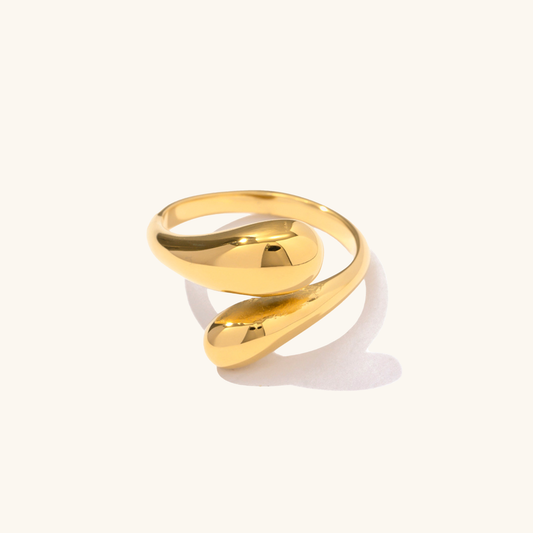 Open-Ended Gold Ring | Hypoallergenic Stainless Steel with 18k Plating 0