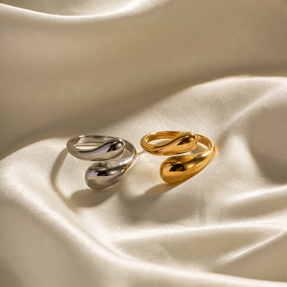 Open-Ended Gold Ring | Hypoallergenic Stainless Steel with 18k Plating 5