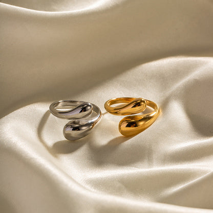 Open-Ended Gold Ring | Hypoallergenic Stainless Steel with 18k Plating 5