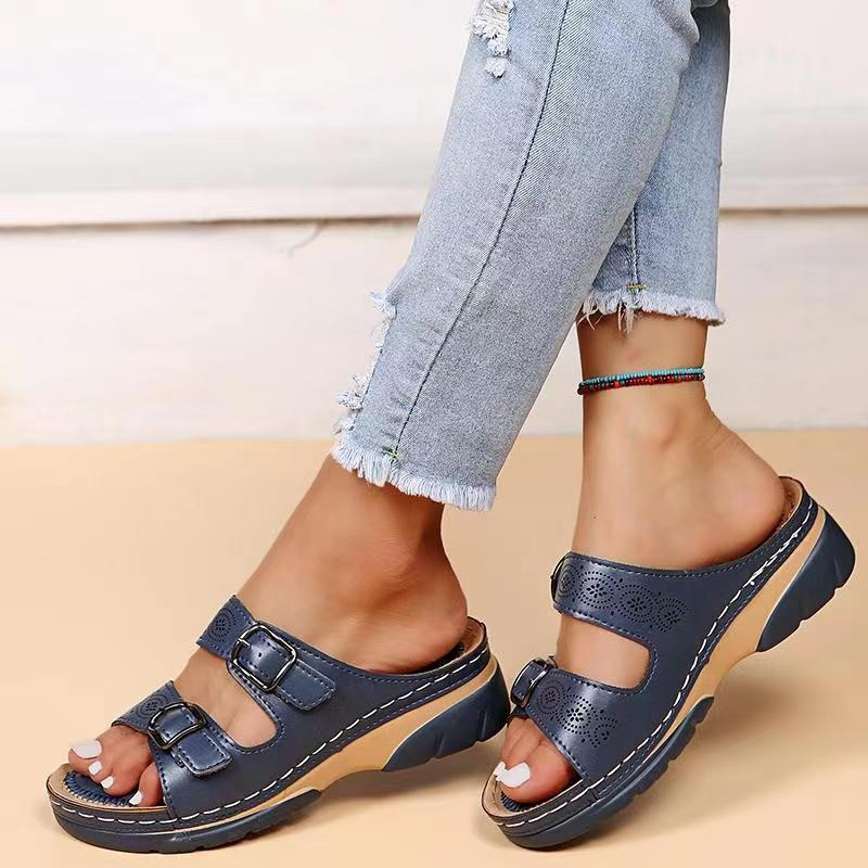 Orthopedic Vegan Leather Sandals | JANELLE 1