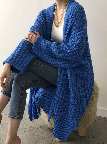 Oversized Knit Outerwear | Relaxed Fit with Stylish Split Design 0