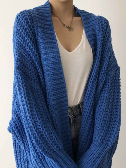 Oversized Knit Outerwear | Relaxed Fit with Stylish Split Design 2