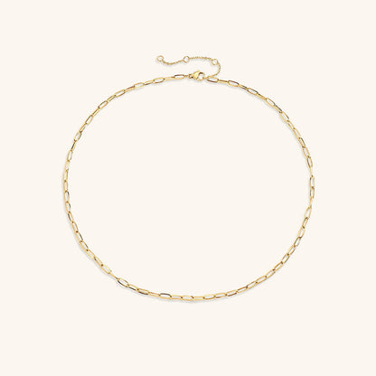 Paperclip Chain Necklace | Elegant Stainless Steel-Plated 14k Gold 4