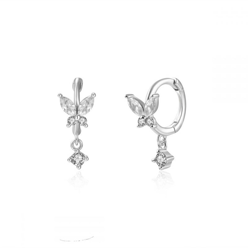 Pave Drop Stud Earrings | Hypoallergenic S925 Sterling Silver with 18K Gold Plating 5