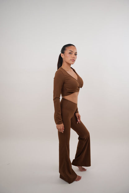 I Am Present Bruine Stretch Flare Legging