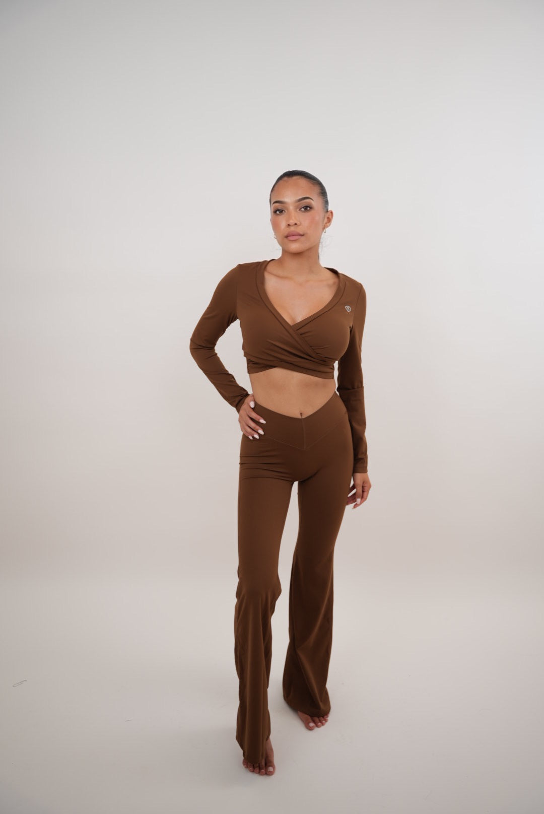 I Am Present Bruine Stretch Flare Legging