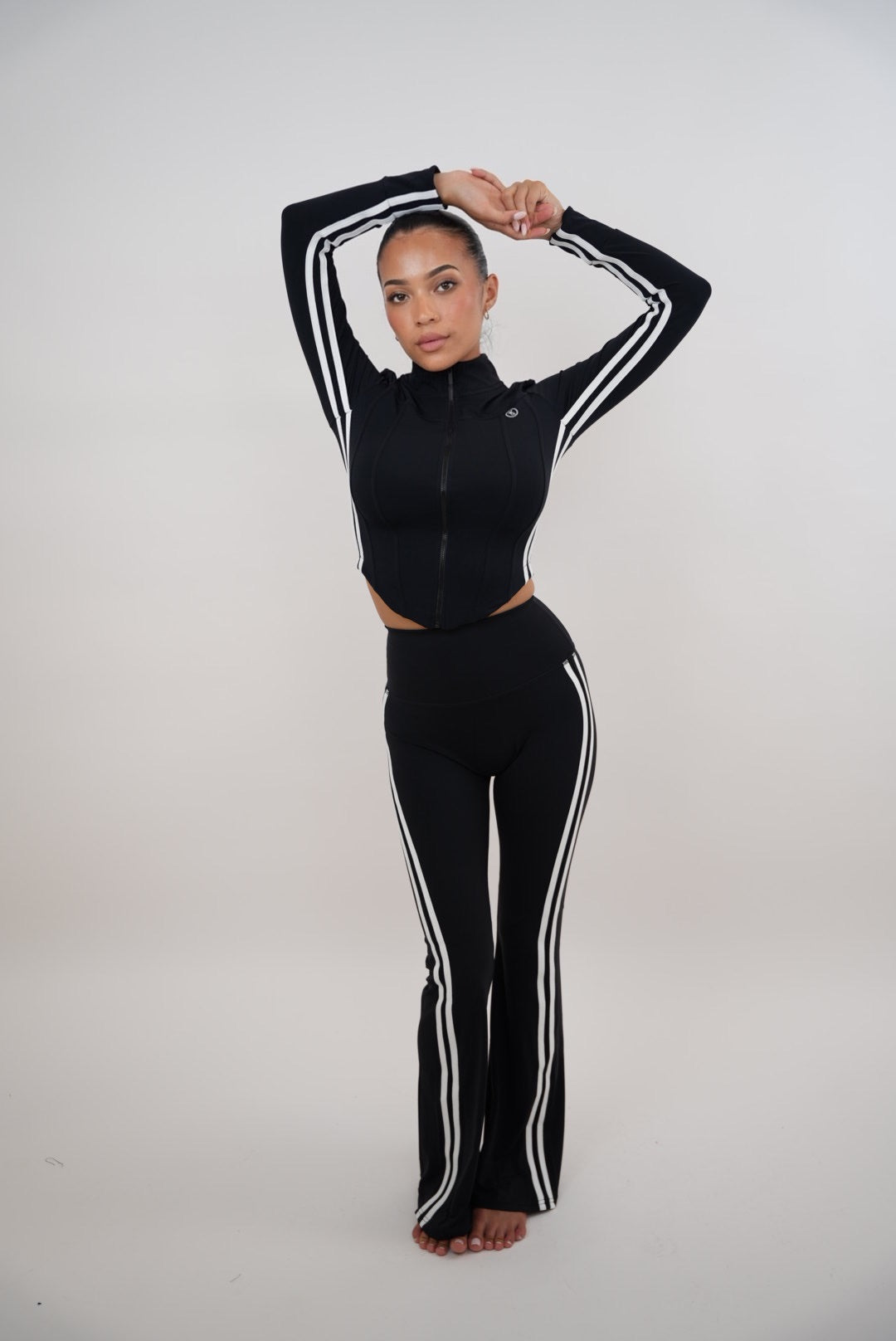 I Am Motivated Zwarte Flare Broek