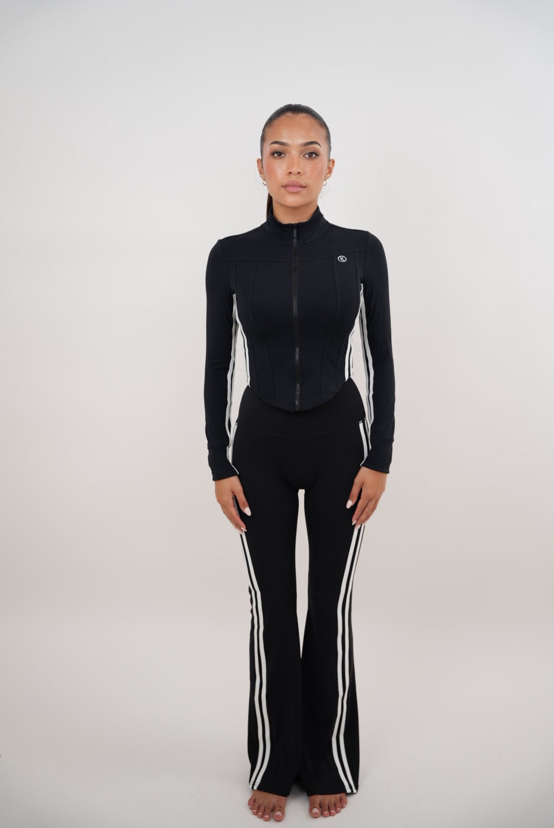 I Am Motivated Zwarte Flare Broek