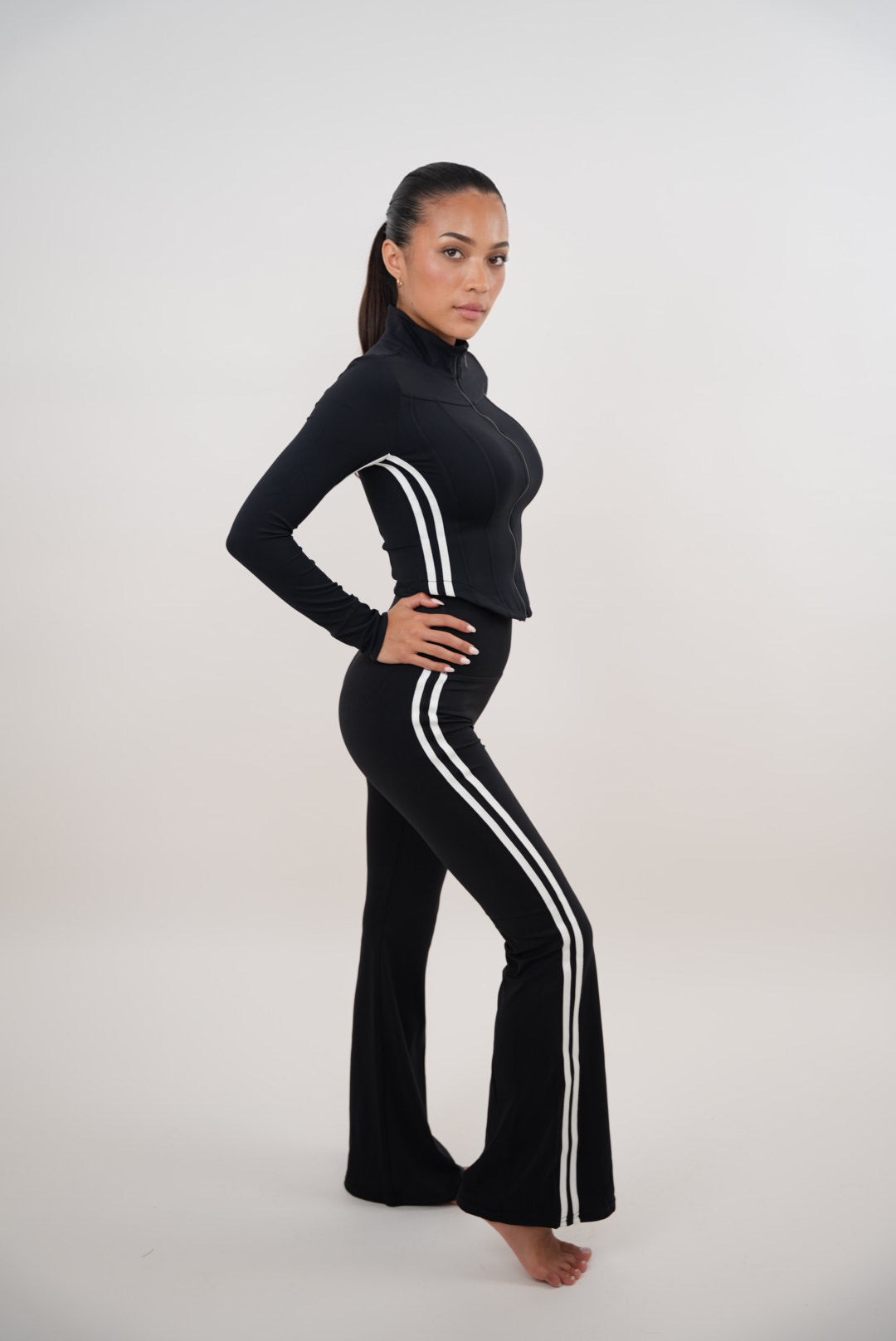 I Am Motivated Zwarte Flare Broek