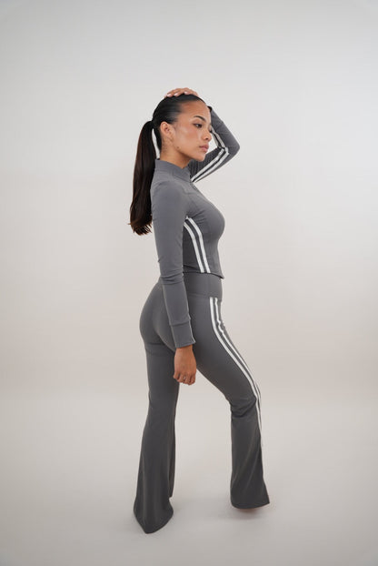 Pantalon Évasé Gris Je Suis Motivée