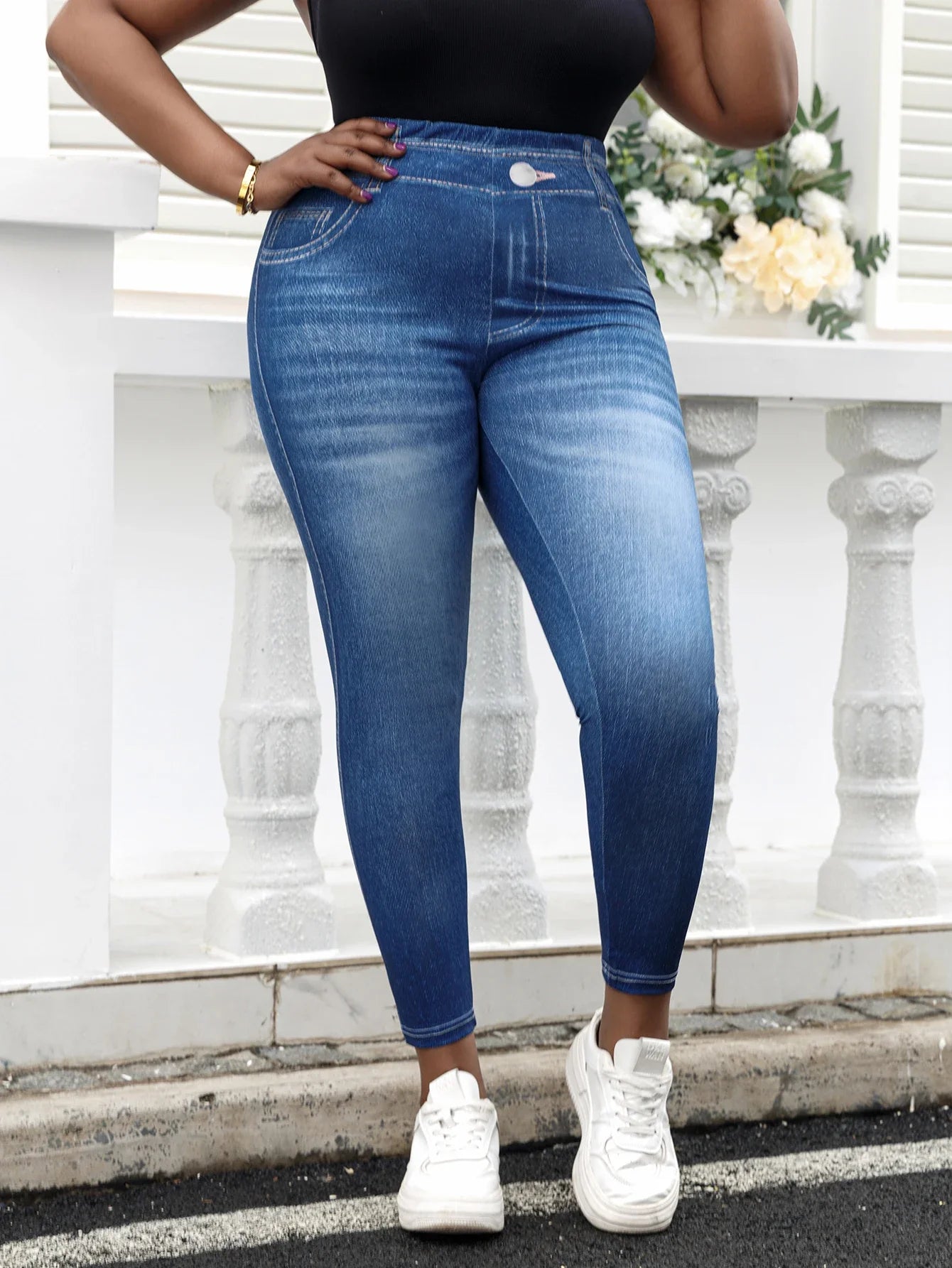 Plus Size Women's Jeggings | Stylish High Waist for Everyday Comfort 0