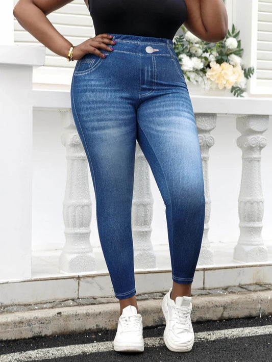 Plus Size Women's Jeggings | Stylish High Waist for Everyday Comfort 0