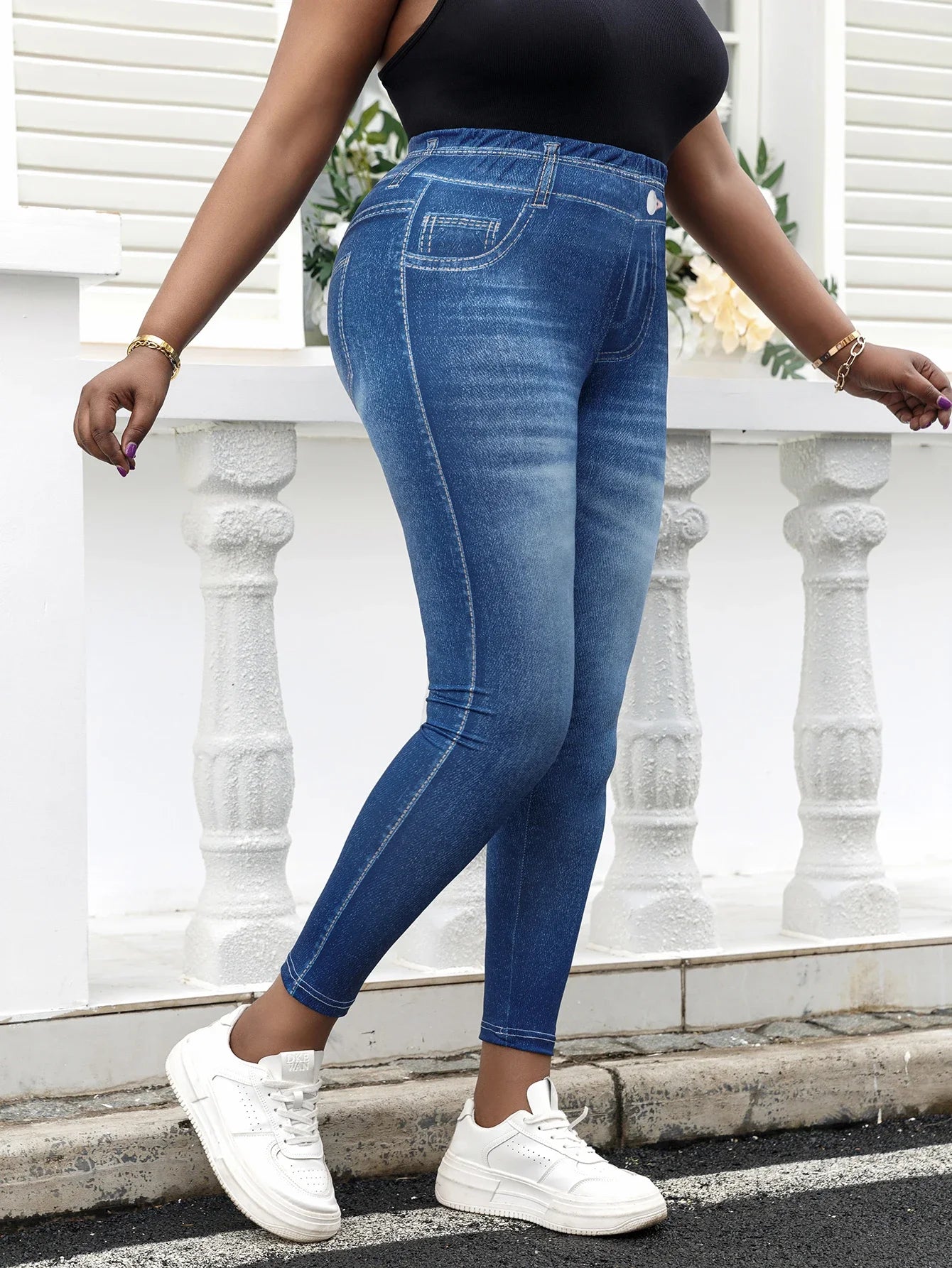 Plus Size Women's Jeggings | Stylish High Waist for Everyday Comfort 2