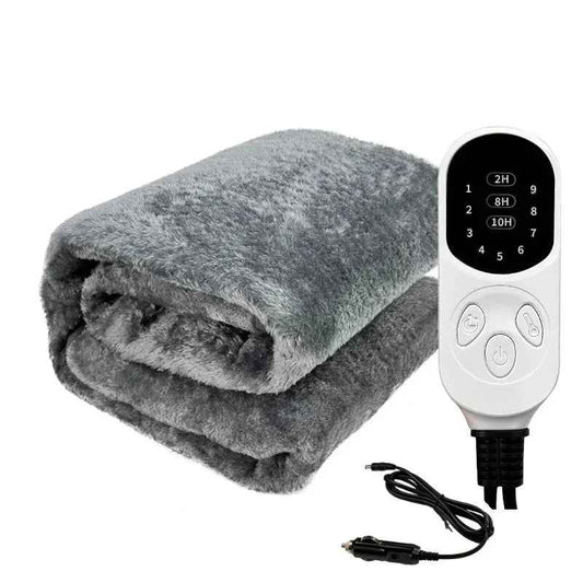 Portable 12V Electric Blanket | Adjustable Heat for Travel Comfort 0
