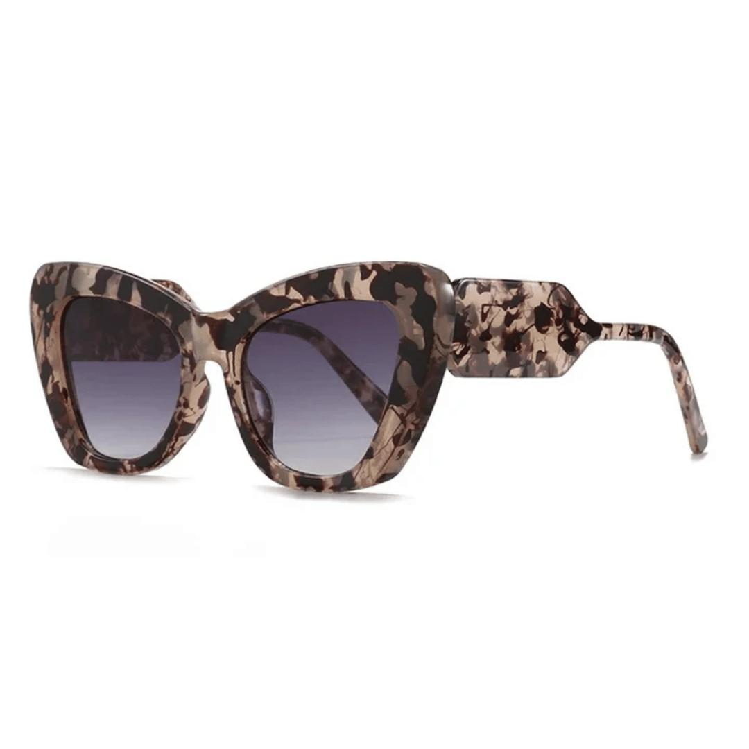 Retro Cat-Eye Sunglasses | Full-Rimmed UV Protection with Bold Patterns 3