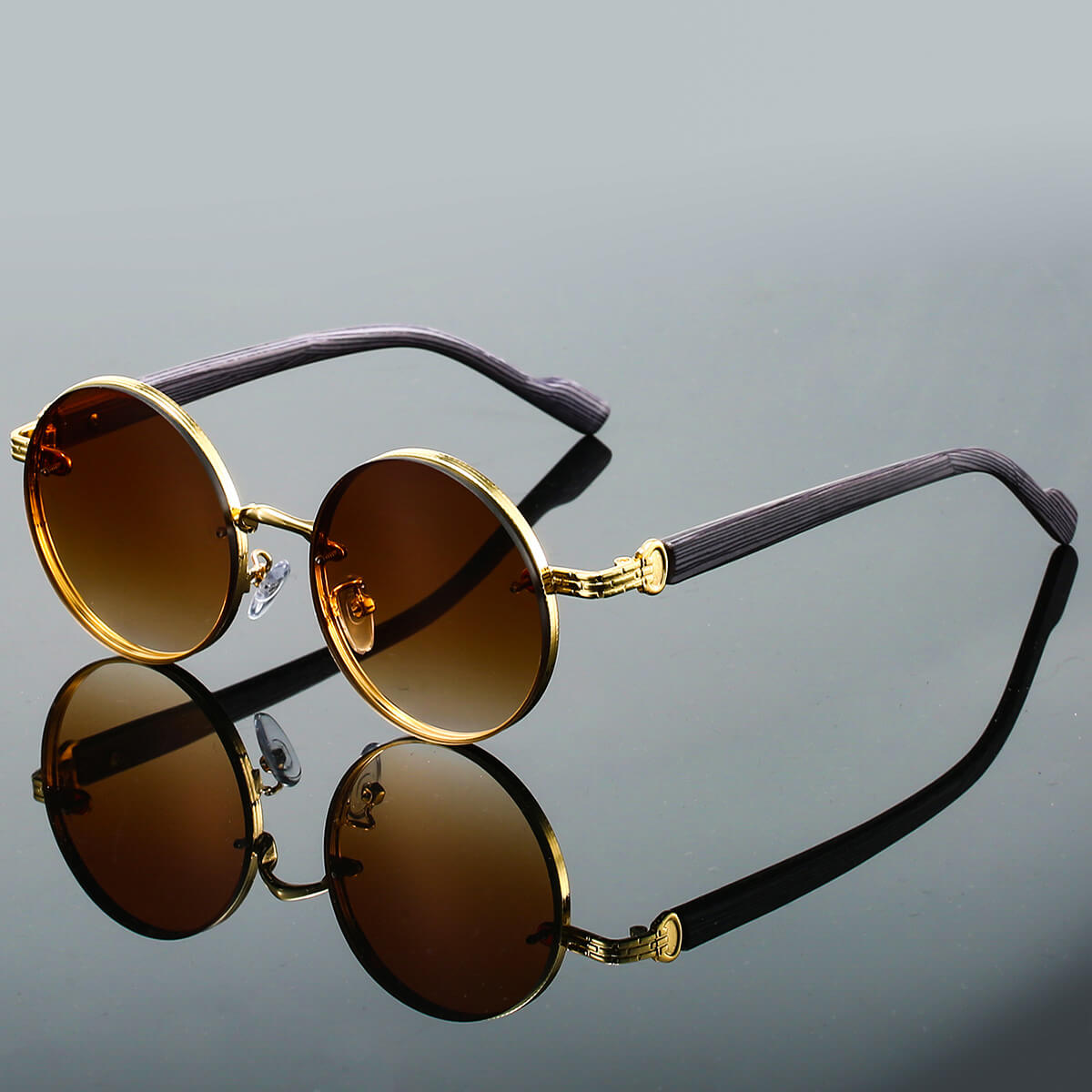 Retro Round Sunglasses | UV 400 Protection with Durable Metal Frame 4
