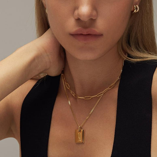 Rope Link Necklace | Adjustable 18K Gold/Silver Plated Stainless Steel 0