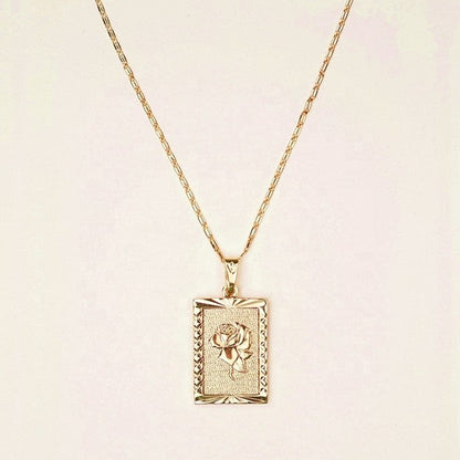 Rose Pendant Necklace | 18K Gold/Silver Plated, Tarnish Resistant 2