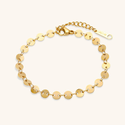 Round Chain Bracelet | High-Quality Stainless Steel-Plated 14k Gold 0