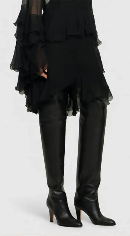 Over The Knee Boots | Plush Lined Genuine Leather with Elegant Heel 5