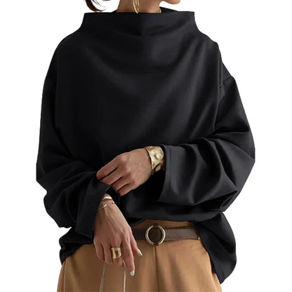Casual Open High Collared Sweater