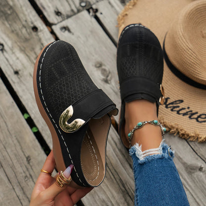 Orthopedische Brogue Hakken Clogs | PETUNIA