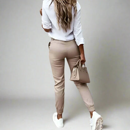 Pleated Linen Pants
