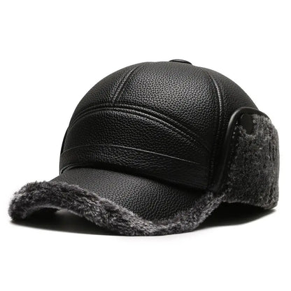 Eco-Leather Winter Hat