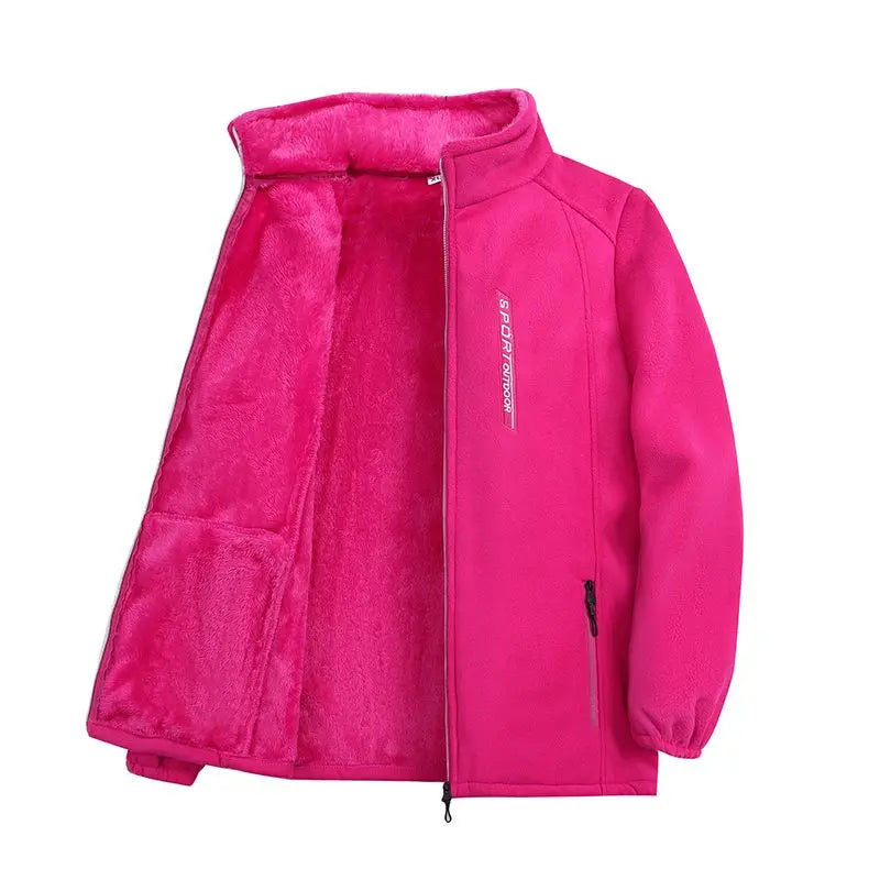 Polar fleece cardigan met ritssluiting