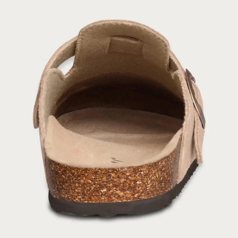 Suede Buckled Clogs | GRACE