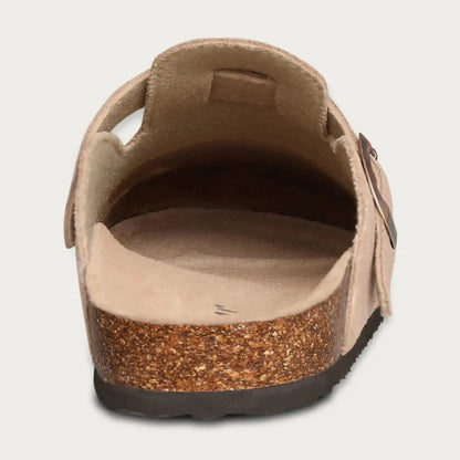 Suede Buckled Clogs | GRACE