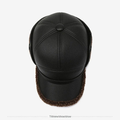 Eco-Leather Winter Hat