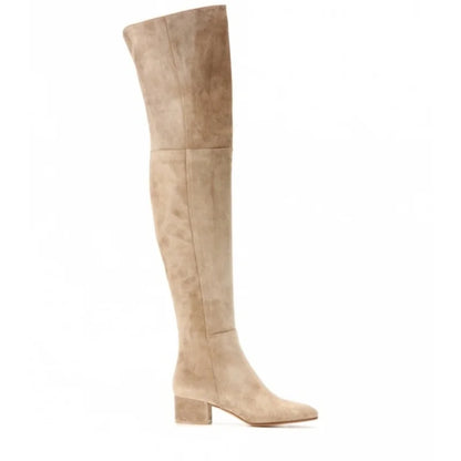 Over The Knee Boots | Chic Faux Suede Design with Comfortable Block Heel 4