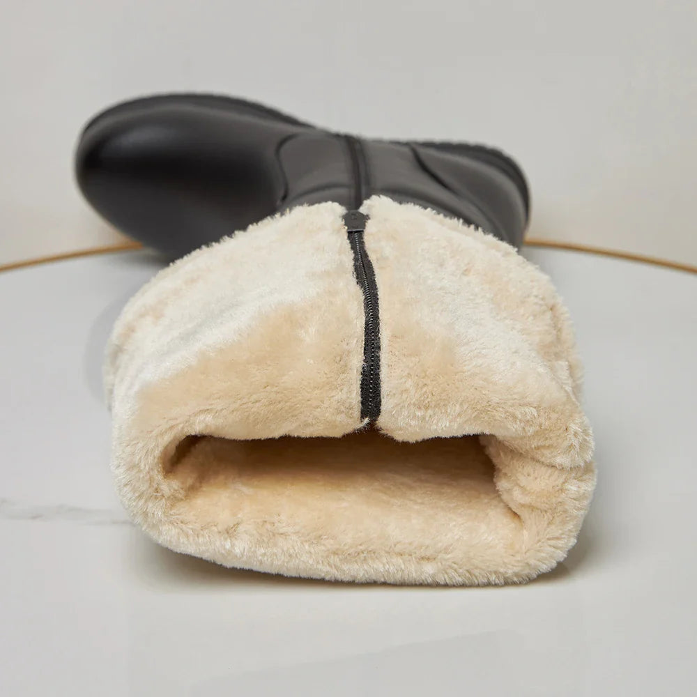 Knee-High Winter Boots | Eco-Leather Puffer Design with Faux Fur Lining 6