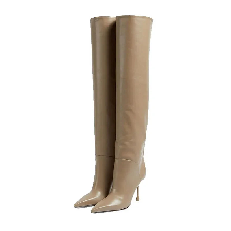Knee High Boots | Luxurious Leather with Wide Calf Fit and Elegant Design 1