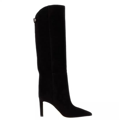 Knee High Boots | Eco-Suede Long Boots with Pointed Toe and Comfortable Sole 8