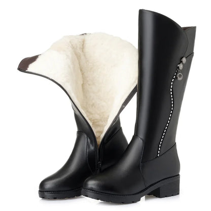 Genuine Leather Winter Boots | Warm Wool Lining & Stylish Design 4
