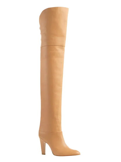 Over The Knee Boots | Plush Lined Genuine Leather with Elegant Heel 1
